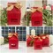 Wrapables House Shaped Gift Boxes with Ribbons for Weddings, Housewarming, Cookies, Candies, Treats, Party Favors (Set of 24), Red